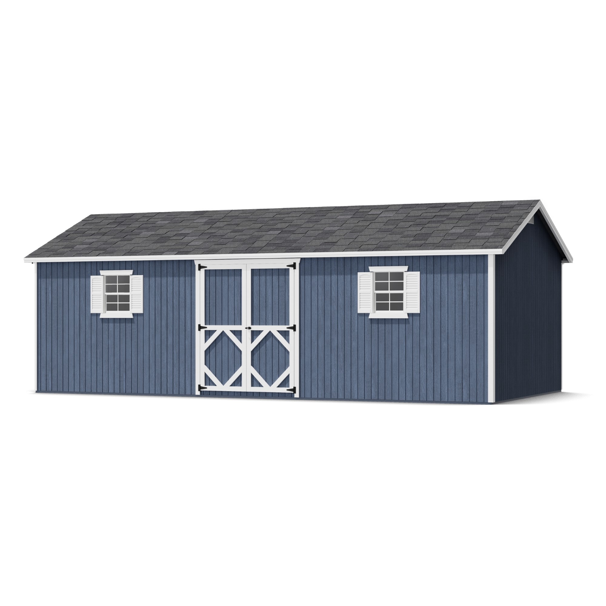 Little Cottage Co 12X24 CWS-PC Classic Workshop 12-ft x 24-ft Gable Style Wood Outdoor Storage Shed with 2 Windows 2 Doors