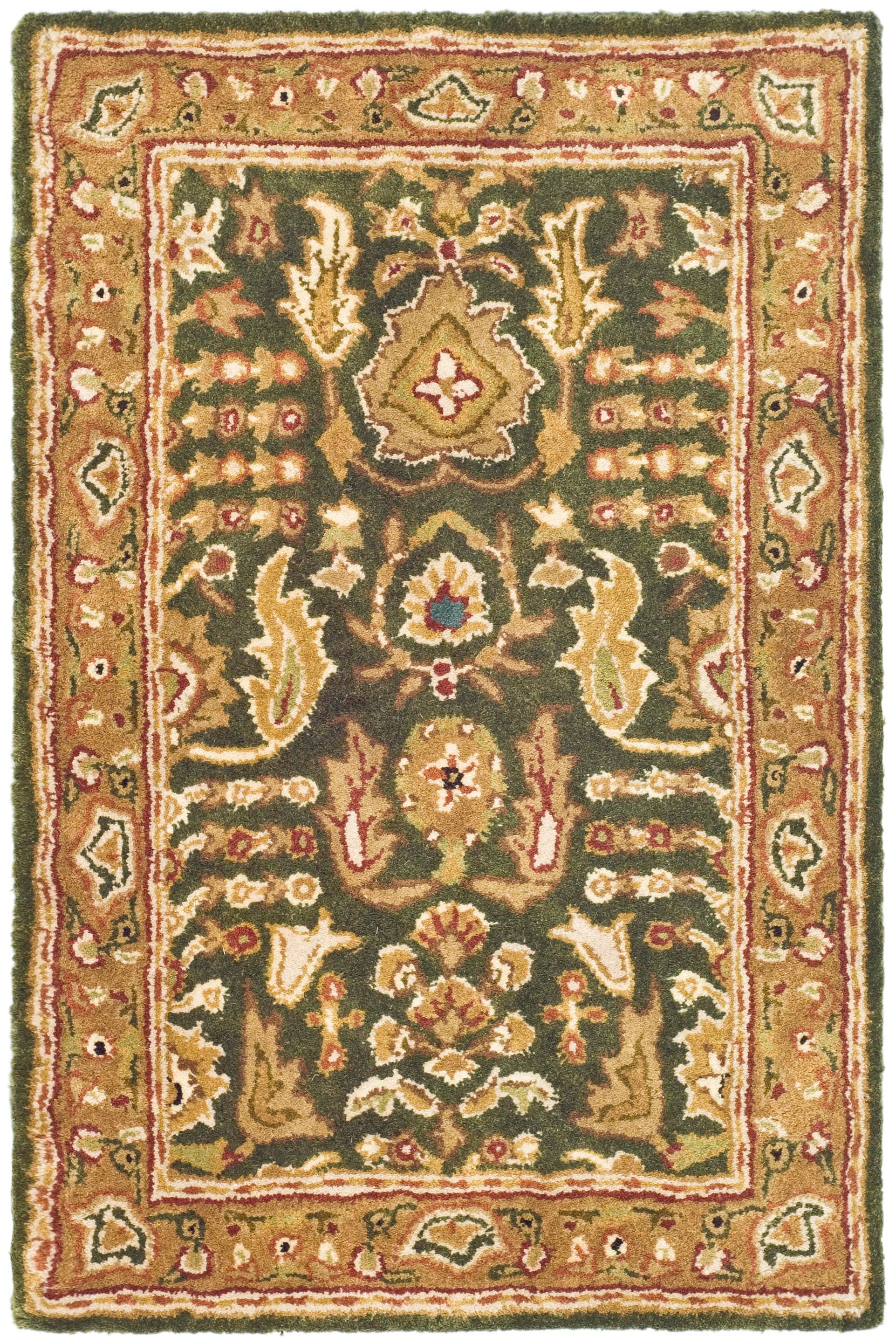 Classic Tufted Rug 764B  Lt.Grn/N.Gold 2 x 3 Rectangular Area rug