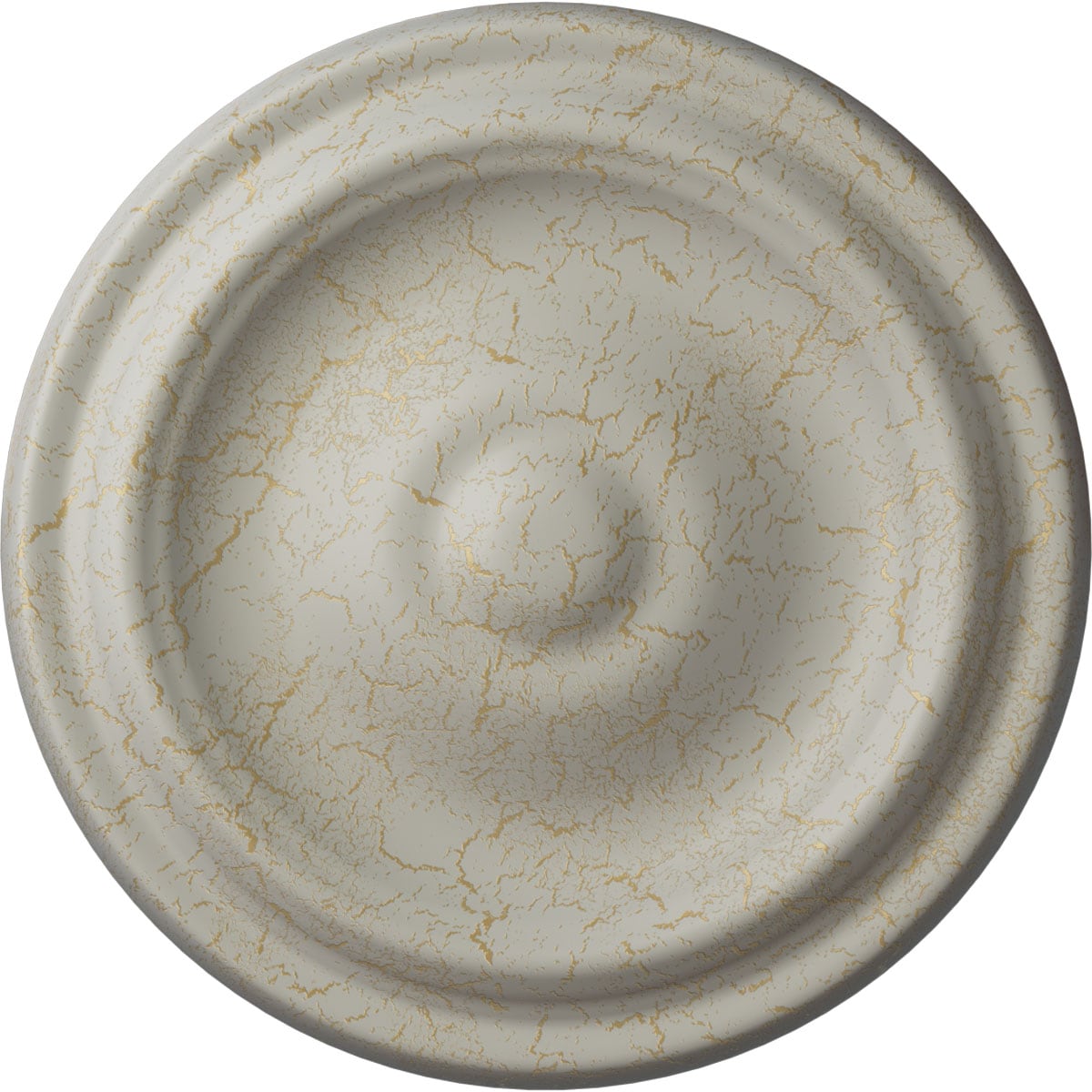 Ekena Millwork CM09MAPCC Maria 9.625-in W x 9.625-in L Painted Pot Of Cream Crackle Polyurethane Whole Ceiling Medallion