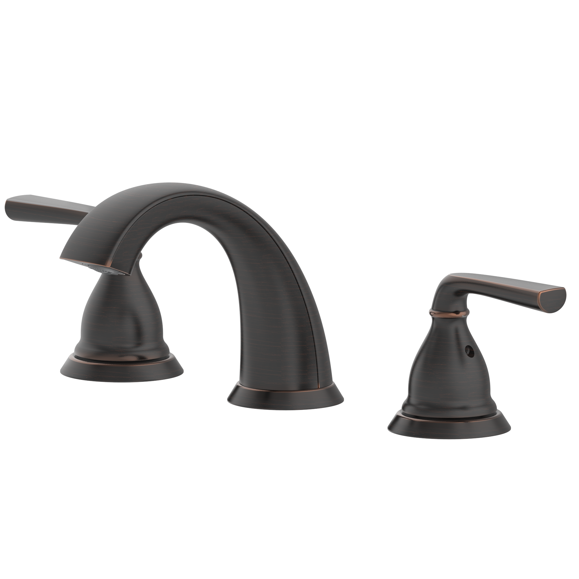 allen + roth 67954W-612707 Oil Rubbed Bronze Widespread 2-handle WaterSense Low-arc Residential Handle Bathroom Sink Faucet with Drain