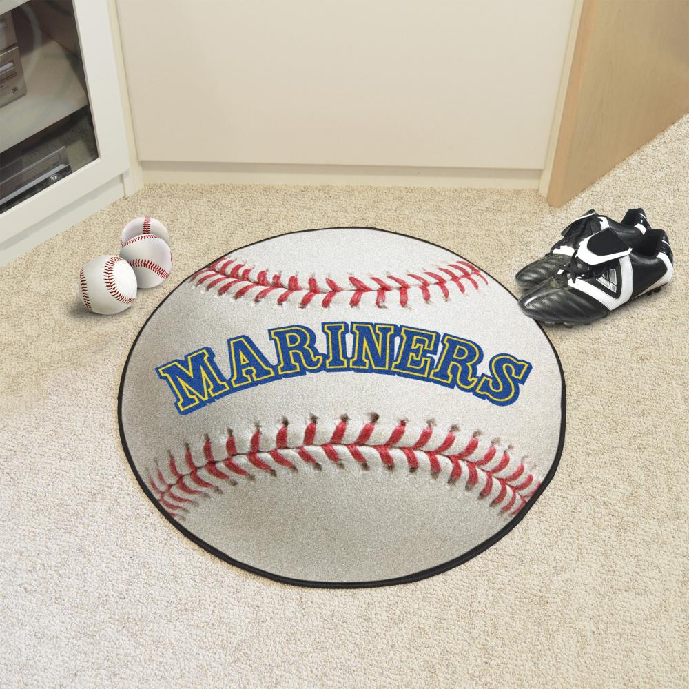 FANMATS Chicago White Sox 2-ft x 2-ft Black Nylon Round Indoor