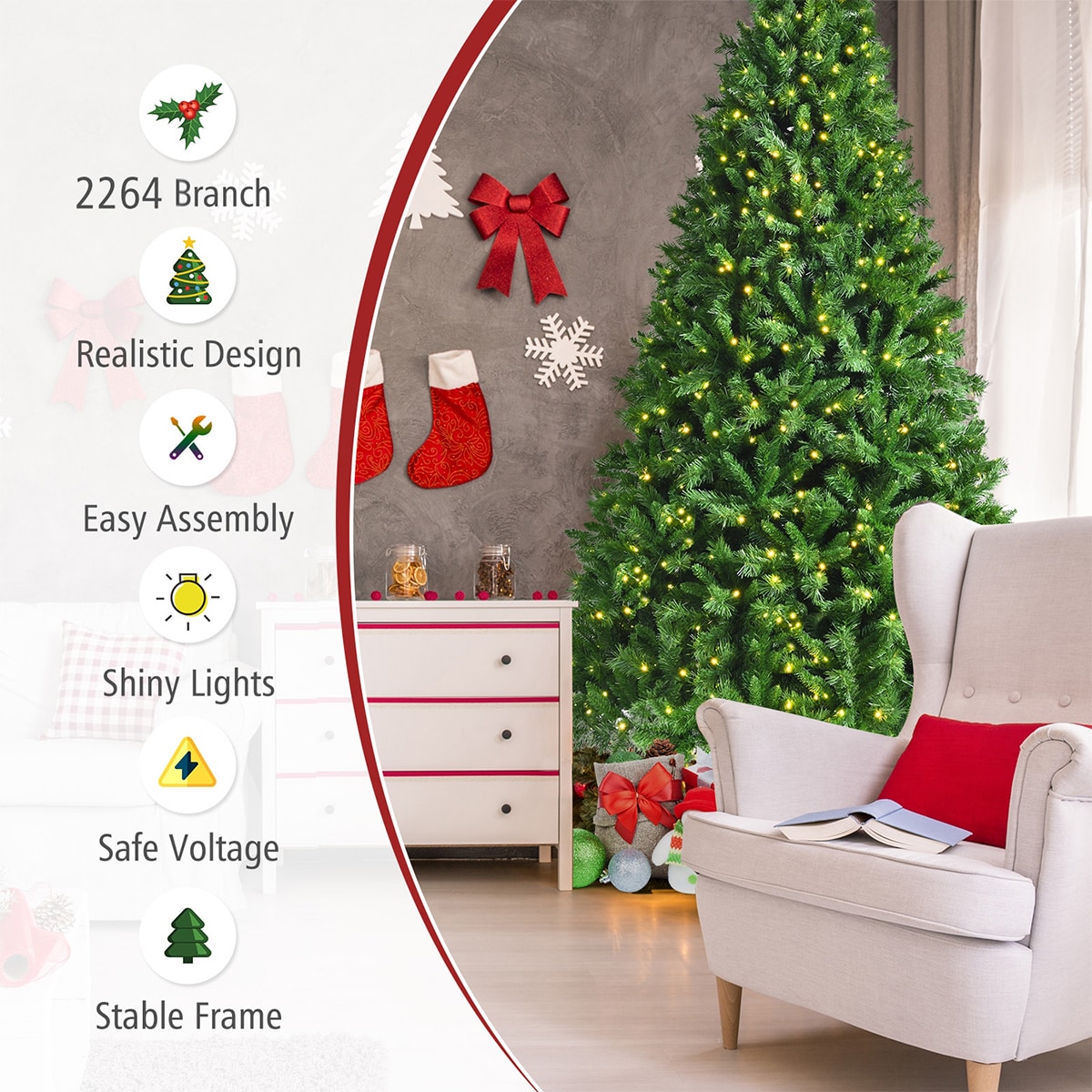 Forclover HYFASDCM56 Artificial-Christmas-Trees - View #7