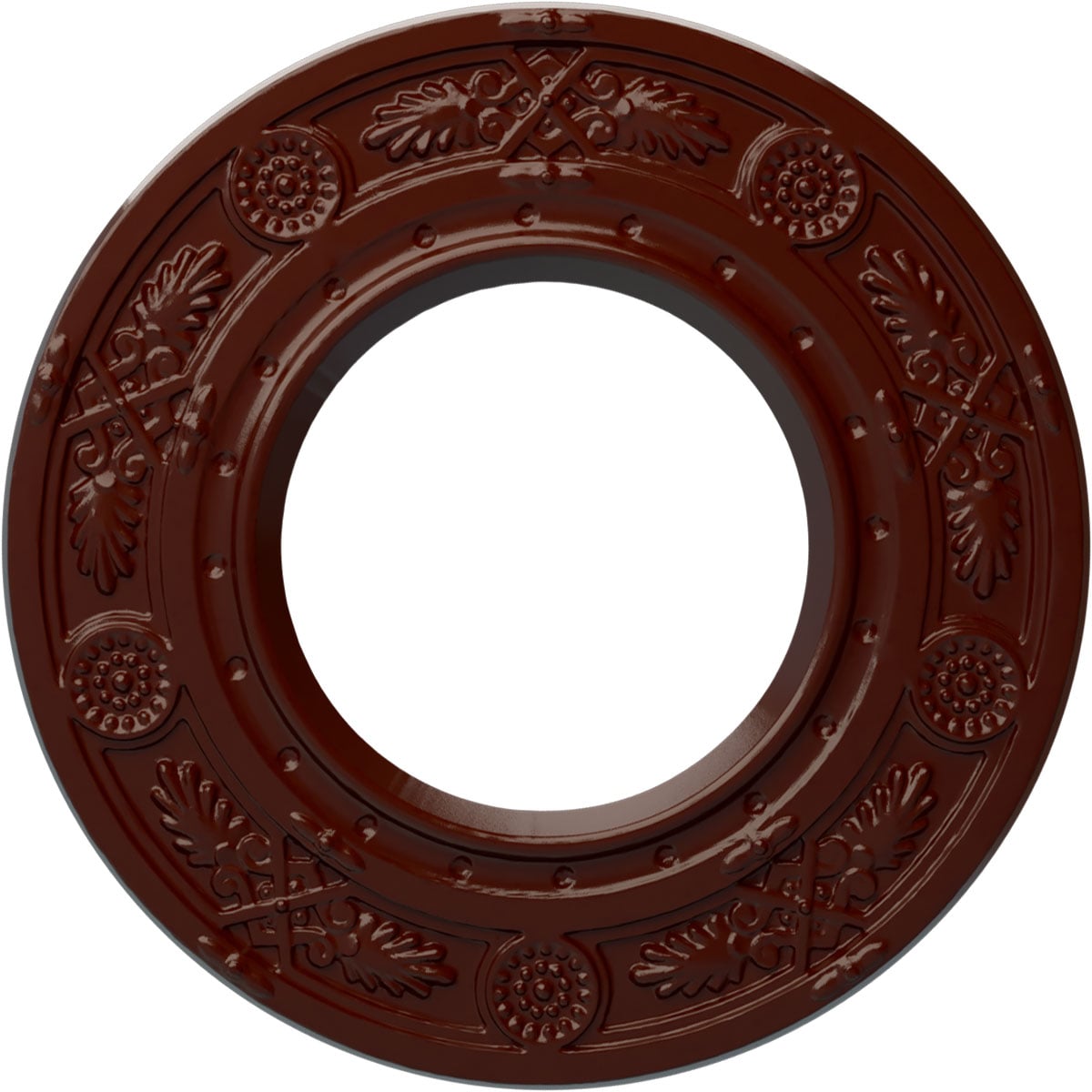 Ekena Millwork CM08DNBMF Daniela 8-in W x 8-in L Painted Brushed Mahogany Polyurethane Whole Ceiling Medallion