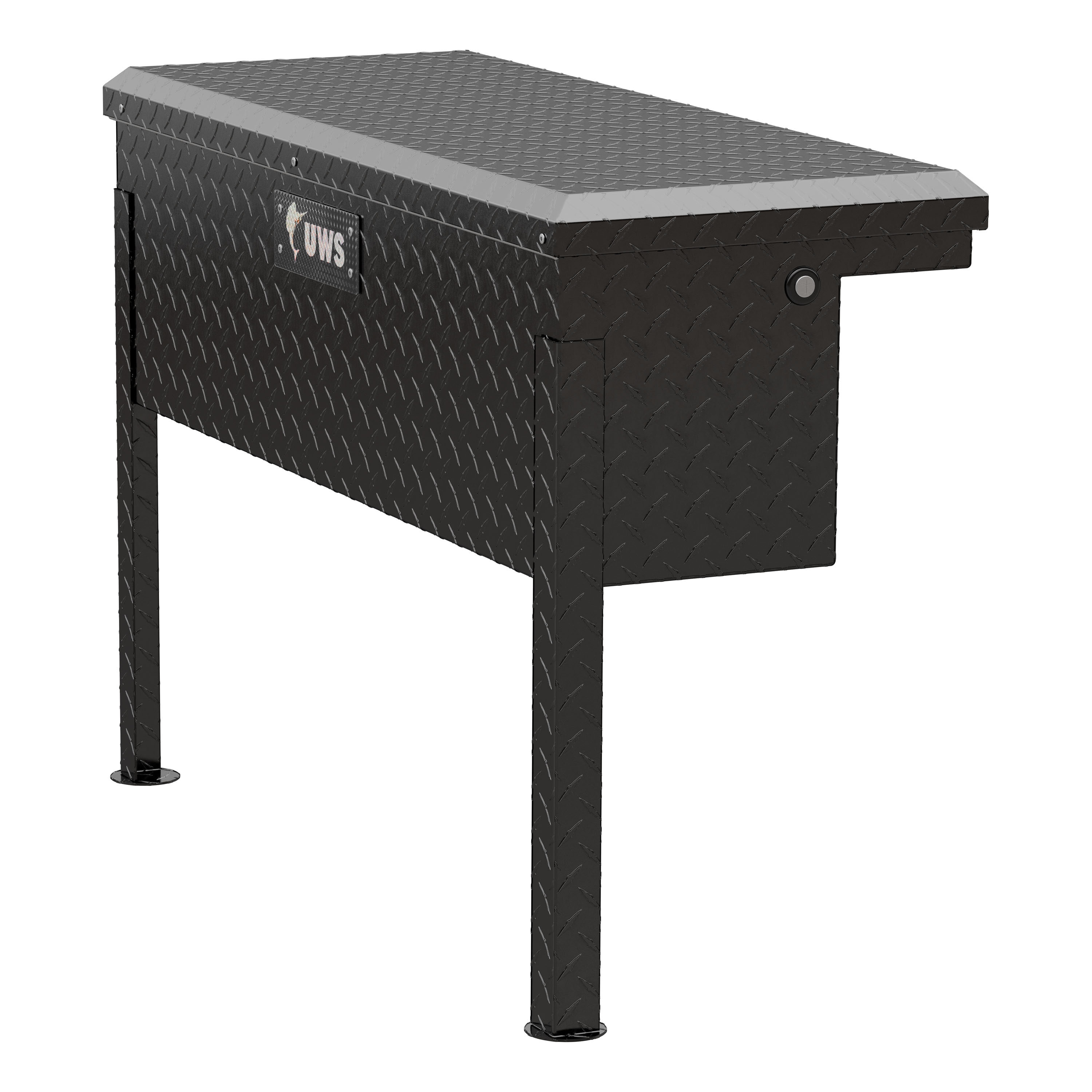UWS EC30362 36.875-in x 14.750-in x 11.750-in Gloss Black Aluminum Side mount Truck Tool Box