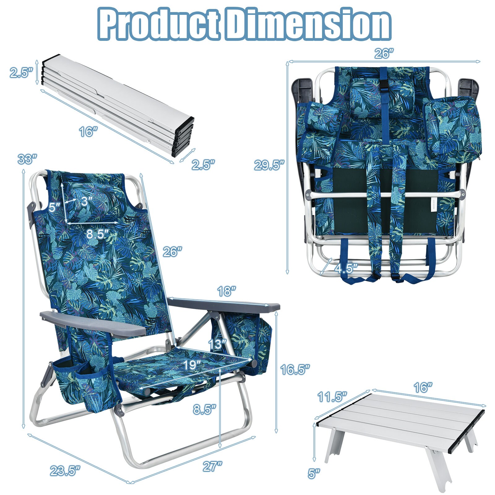 Slickblue D-CO-TP02001PN Beach-Camping-Chairs - View #7