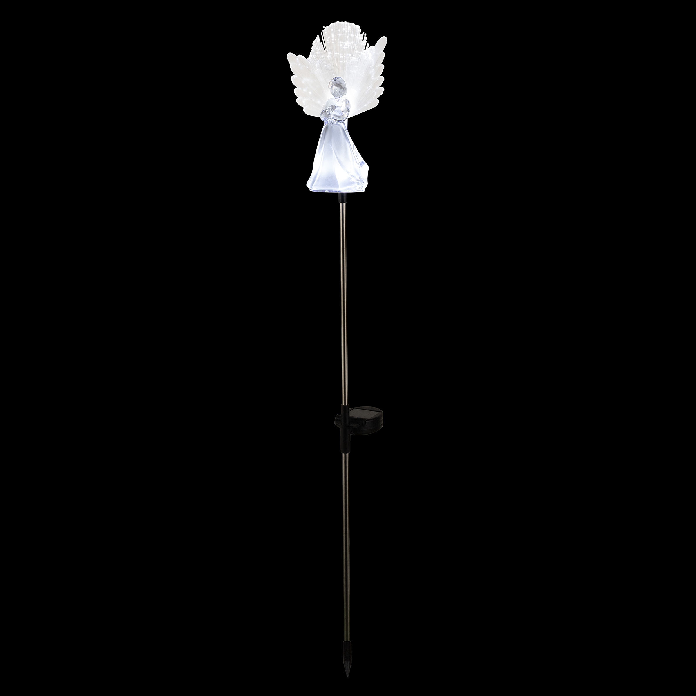 37" White LED Solar Angel Lawn Decoration Set