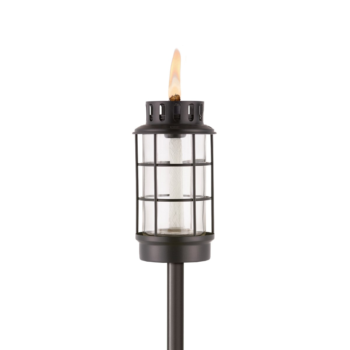 TIKI 1121123 15.75 Inches Black with Glass Glass Garden torch
