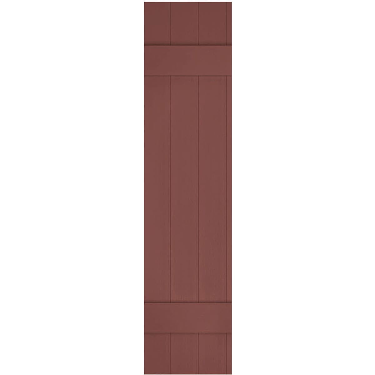Ekena Millwork LJ5C17X05200RD 17.5-in W x 52-in H Burgundy Red Board and batten Exterior Shutters ( 2 -Pack )