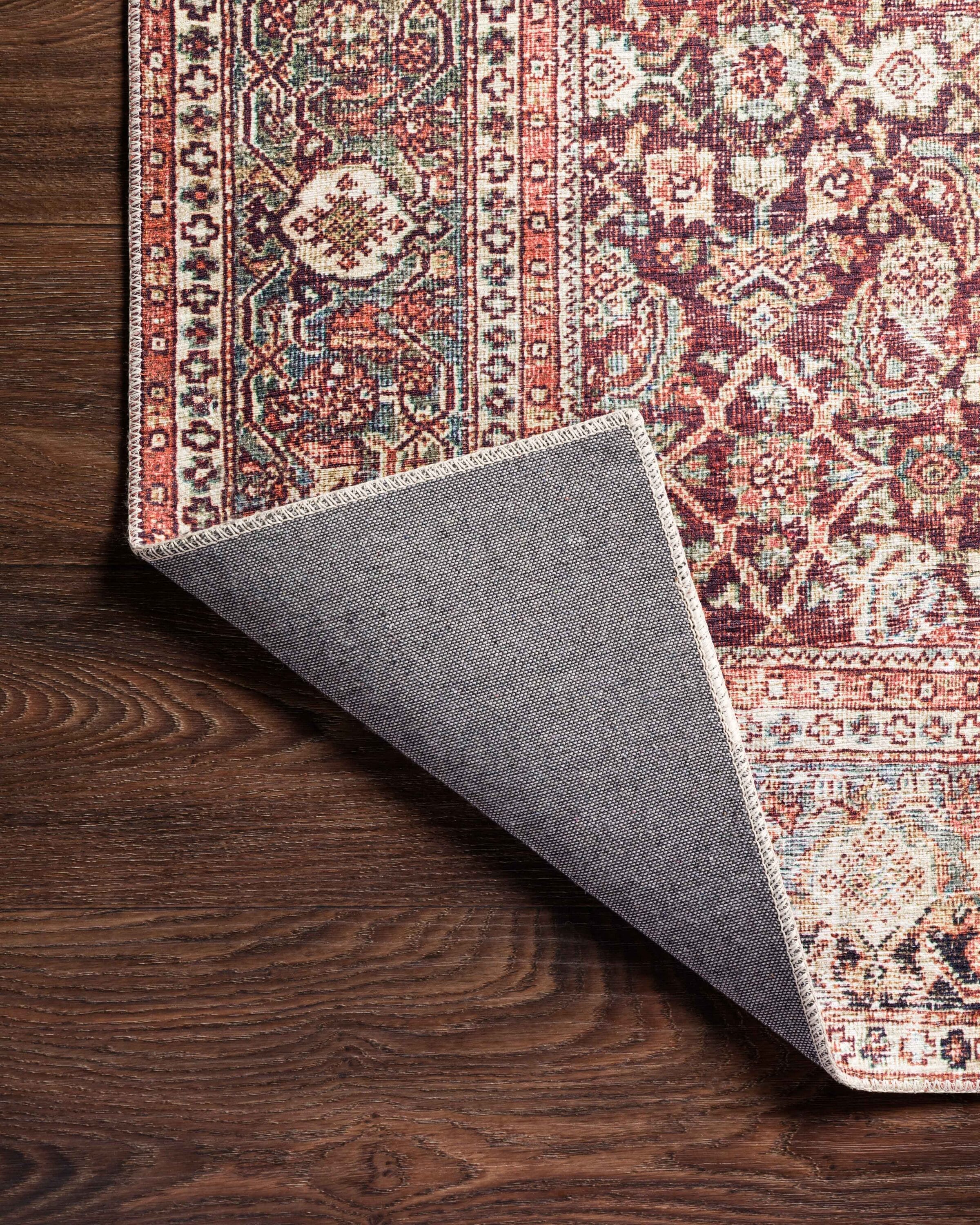 Layla Red and Beige Synthetic Runner Rug 2'-6" x 12'-0"