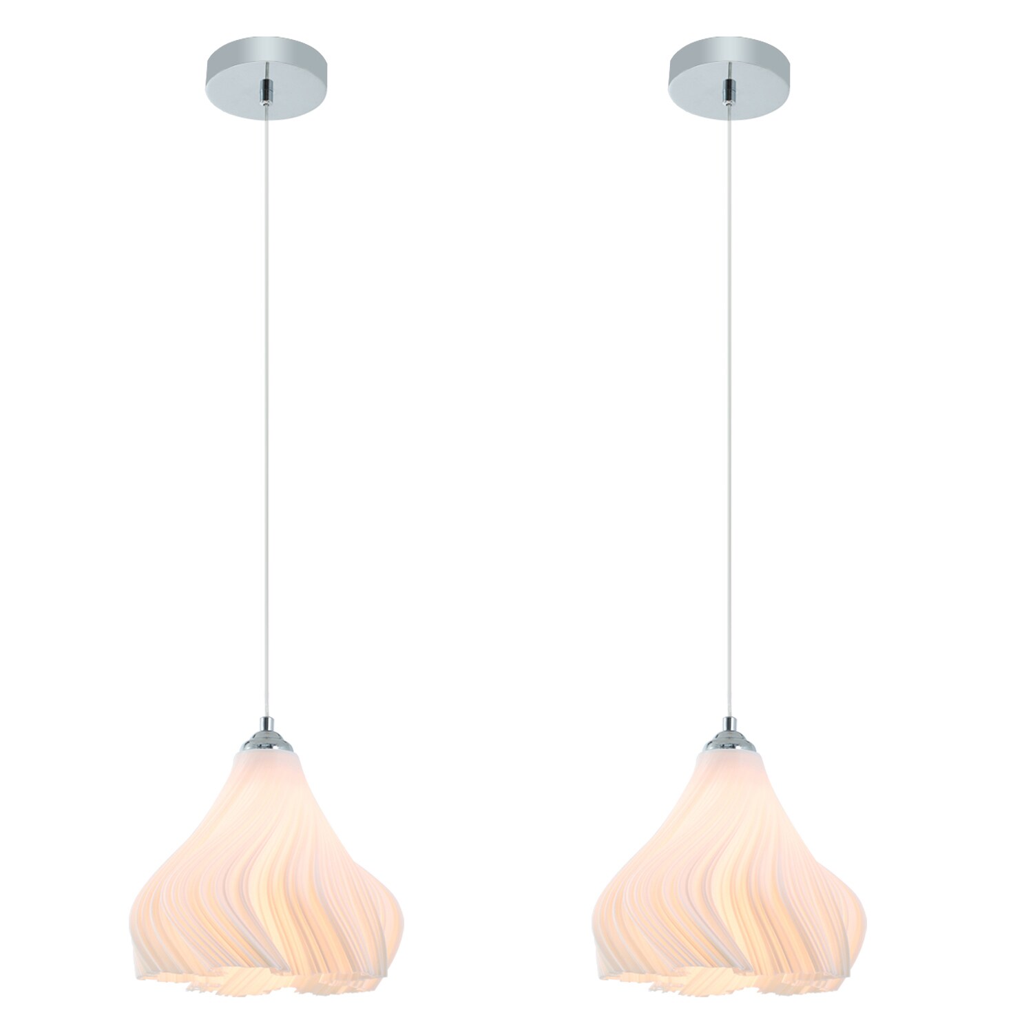 Bybafun YB4900014 2 -Light White Vintage For Use in Bedrooms, Dining Rooms, Living Rooms Chandelier