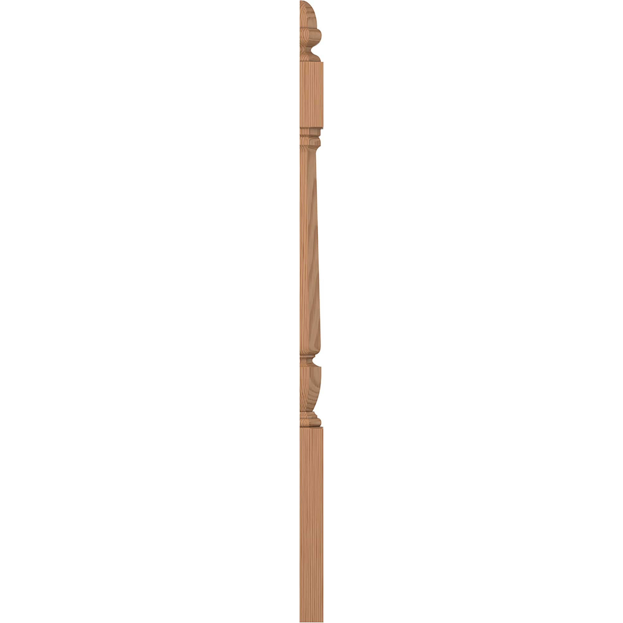 L.J. Smith Stair Systems LJP-30408 1-2-AL 3.5-in x 47.75-in Unfinished Alder Stair Newel Post