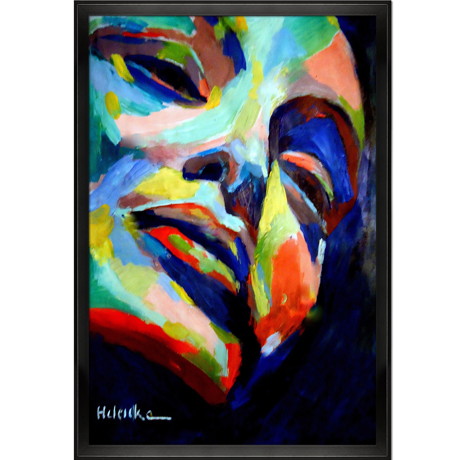ArtistBe 688576256030 Autumnal Reflections Helena Wierzbicki Black Wood Framed 38.5-in H x 26.5-in W People Print on Canvas