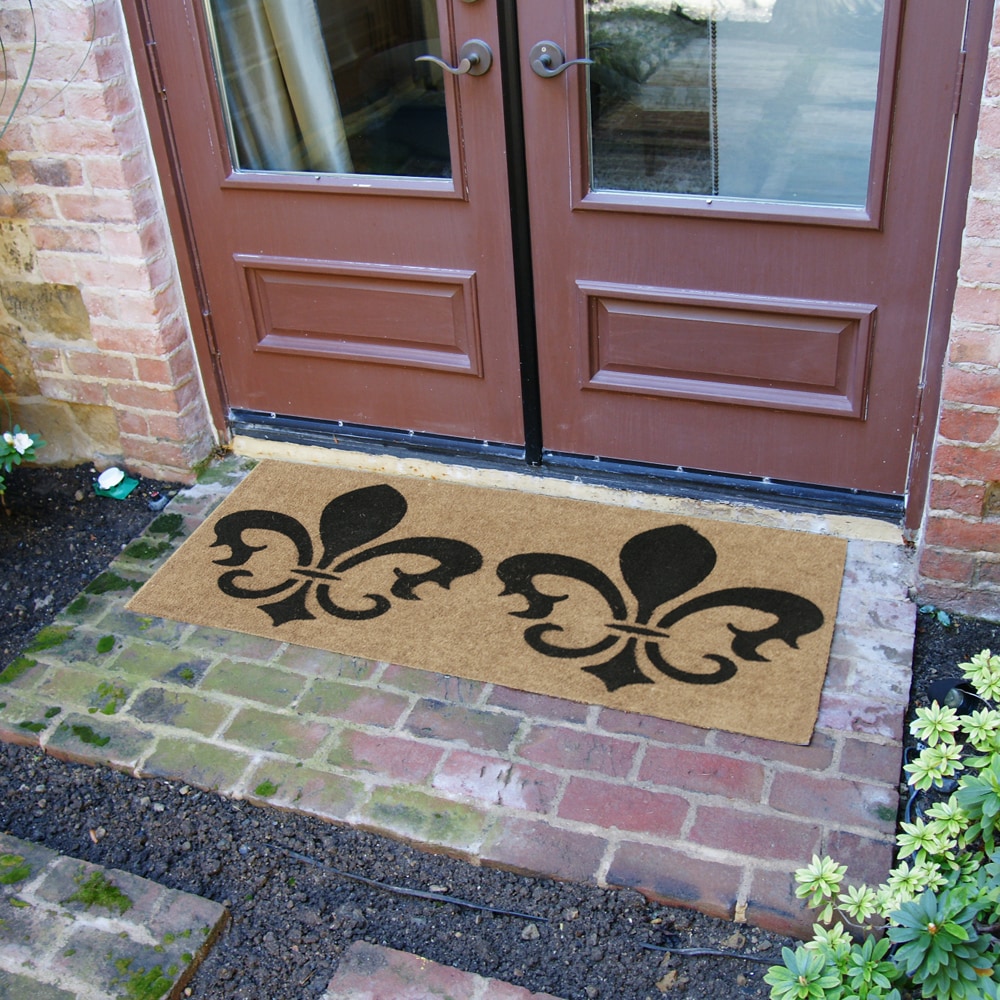 Rubber-Cal Country Oversized Front Door Mat Kit - 24 x 57 - 2 Door Mats - Brown