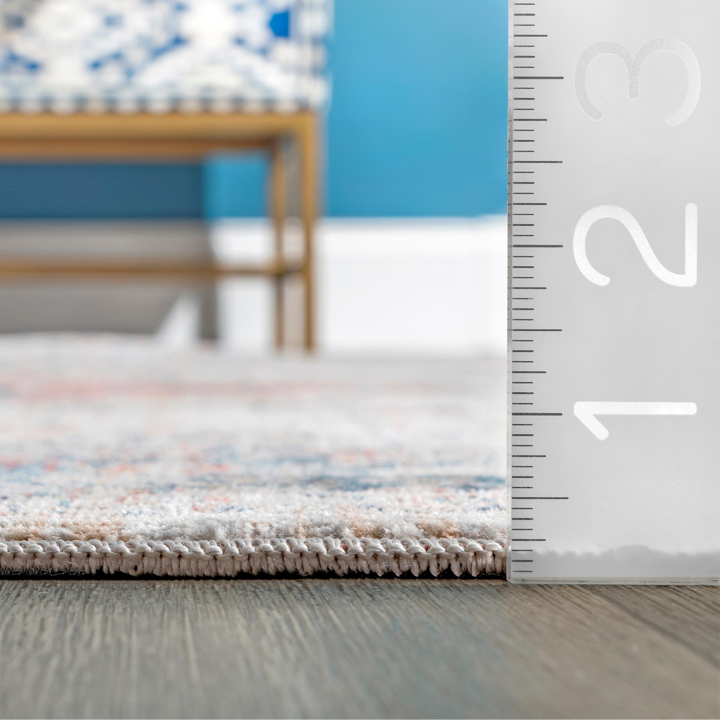 Elegant Black Synthetic 4' x 6' Stain-Resistant Area Rug