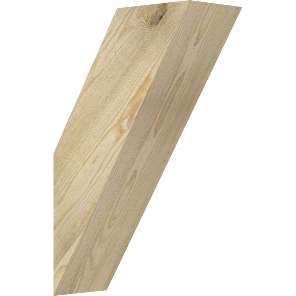 Ekena Millwork BRC06X14X22TRA00RDF 6-in x 14-in x 22-in Douglas Fir Unfinished Wood Traditional Rough Sawn Knee Brace