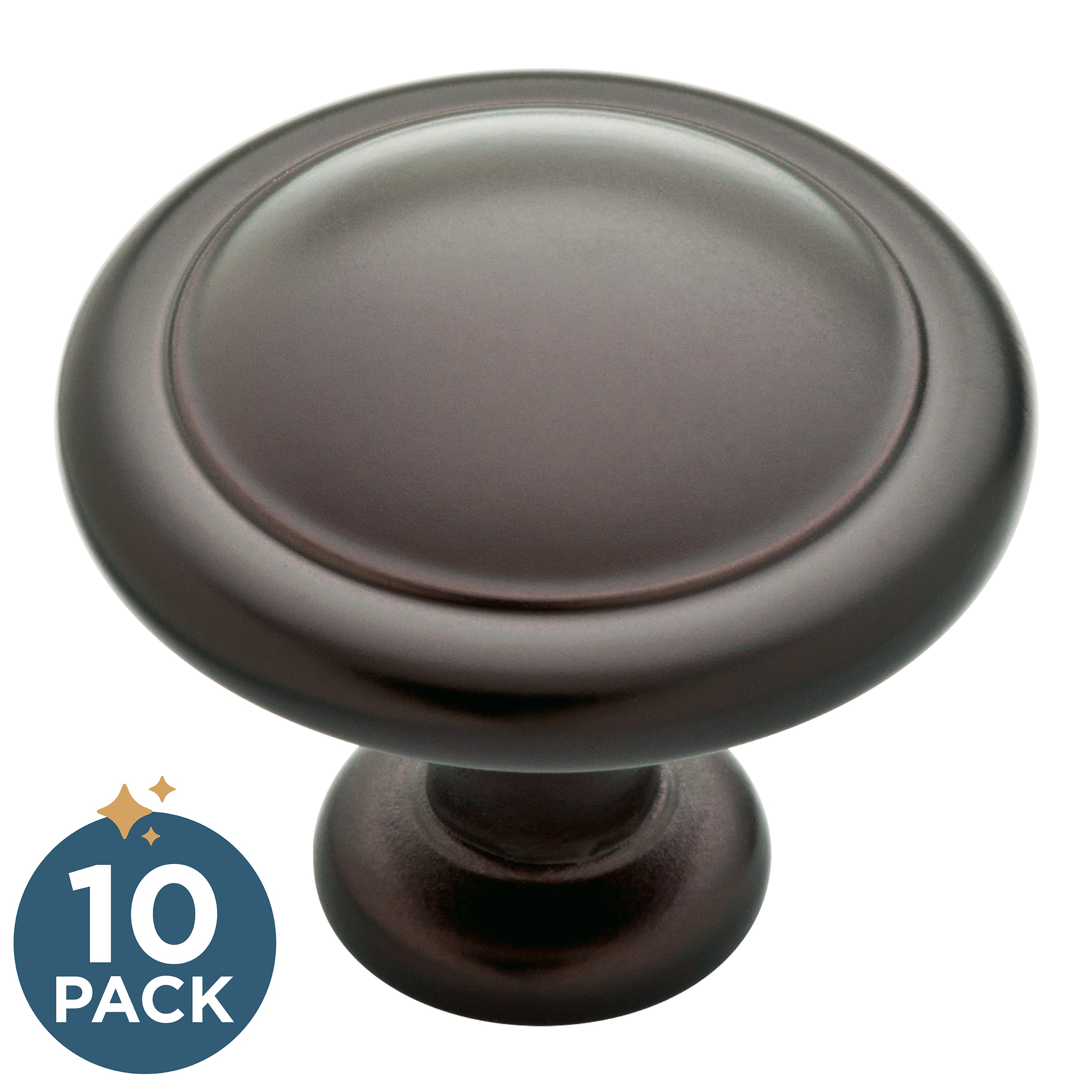 Franklin Brass Round Ringed 1-1/4-in Dark Bronze Round Cabinet Knob (10 ...