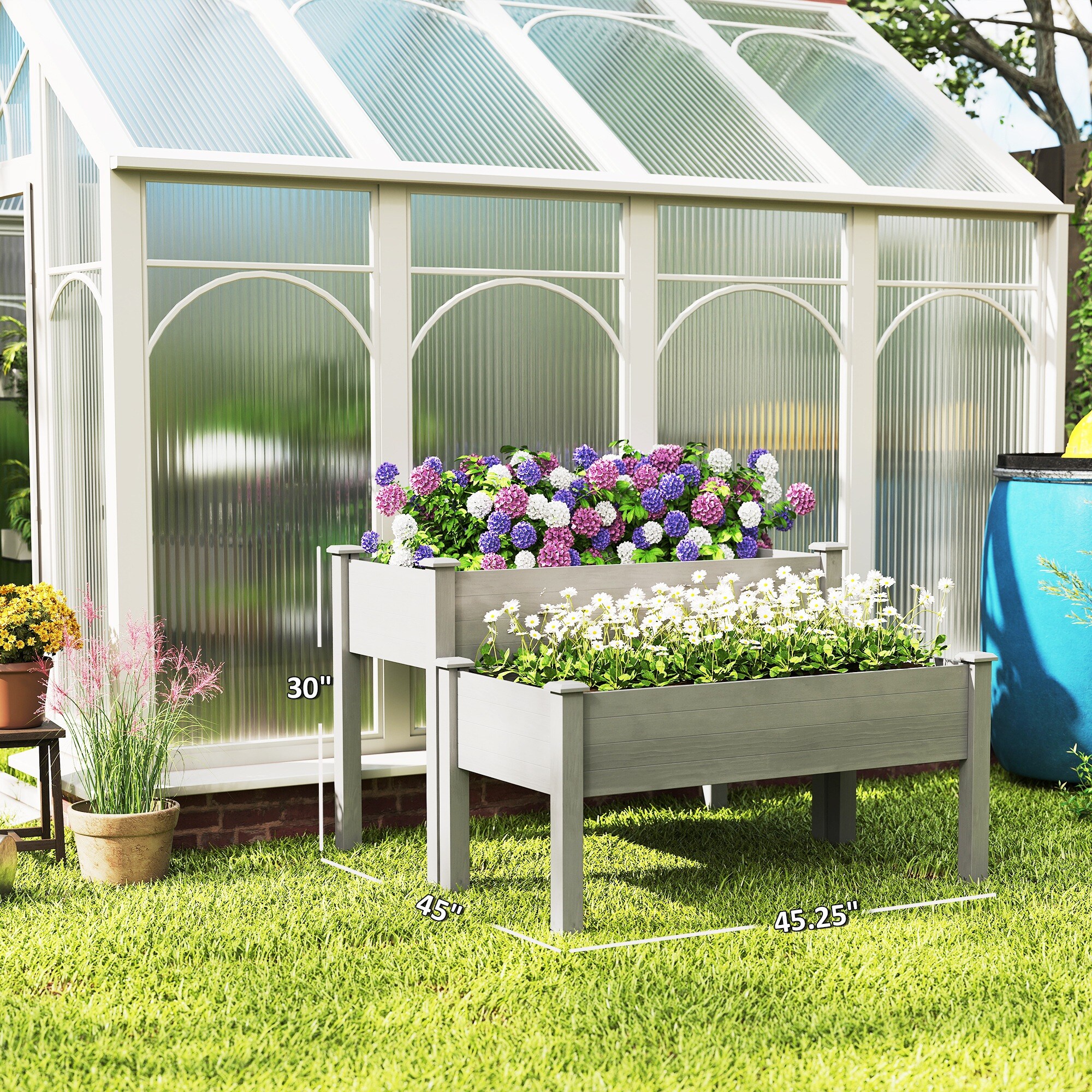 Outsunny 845-321V00GY Raised-Planter-Boxes - View #4