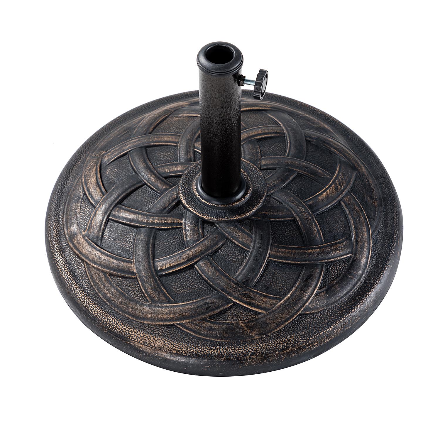 Bayfeve BFJSY-0325 Resin Free Standing Umbrella Base Bronze Patio Umbrella Base