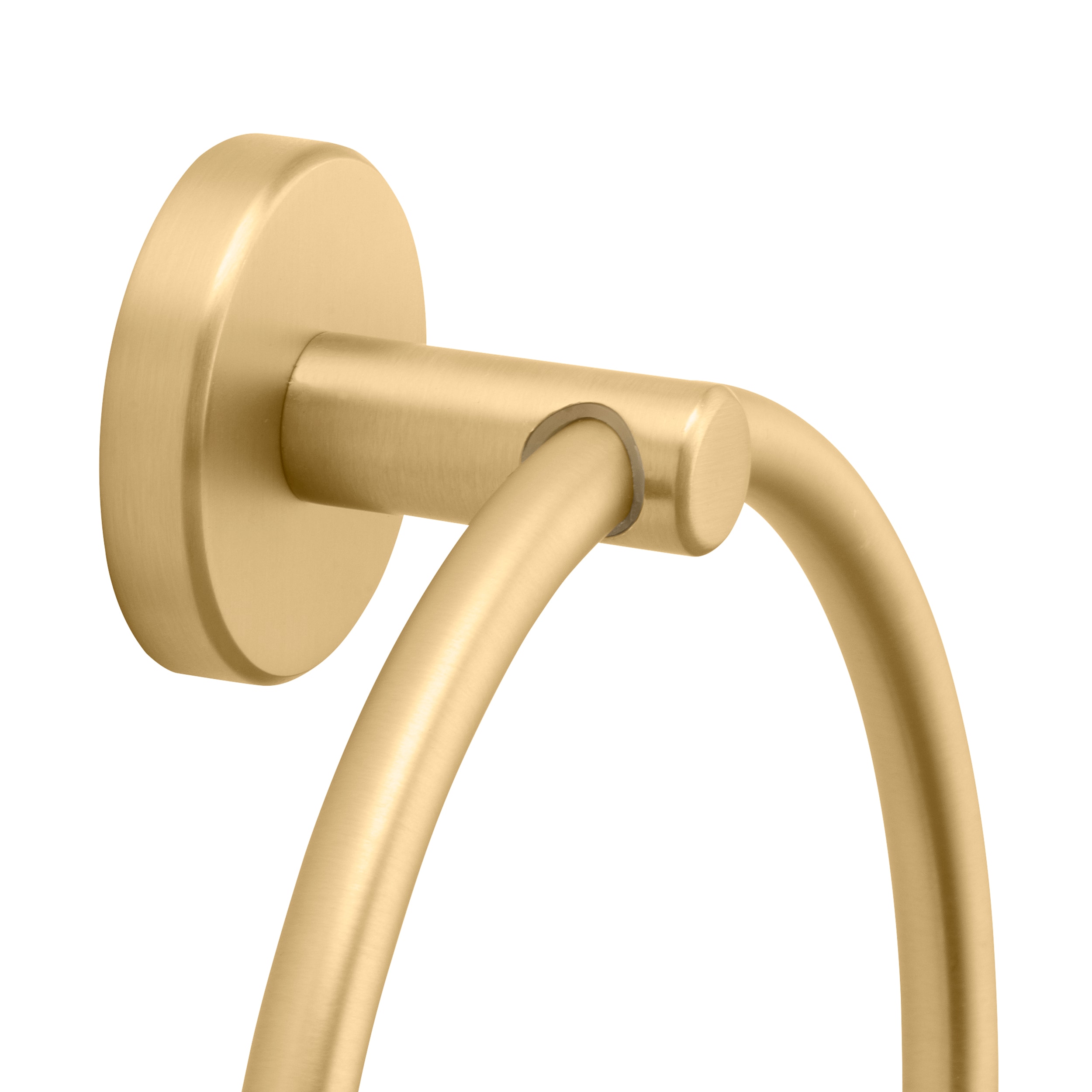 allen + roth Harlow Gold Wall Mount Single Towel Ring