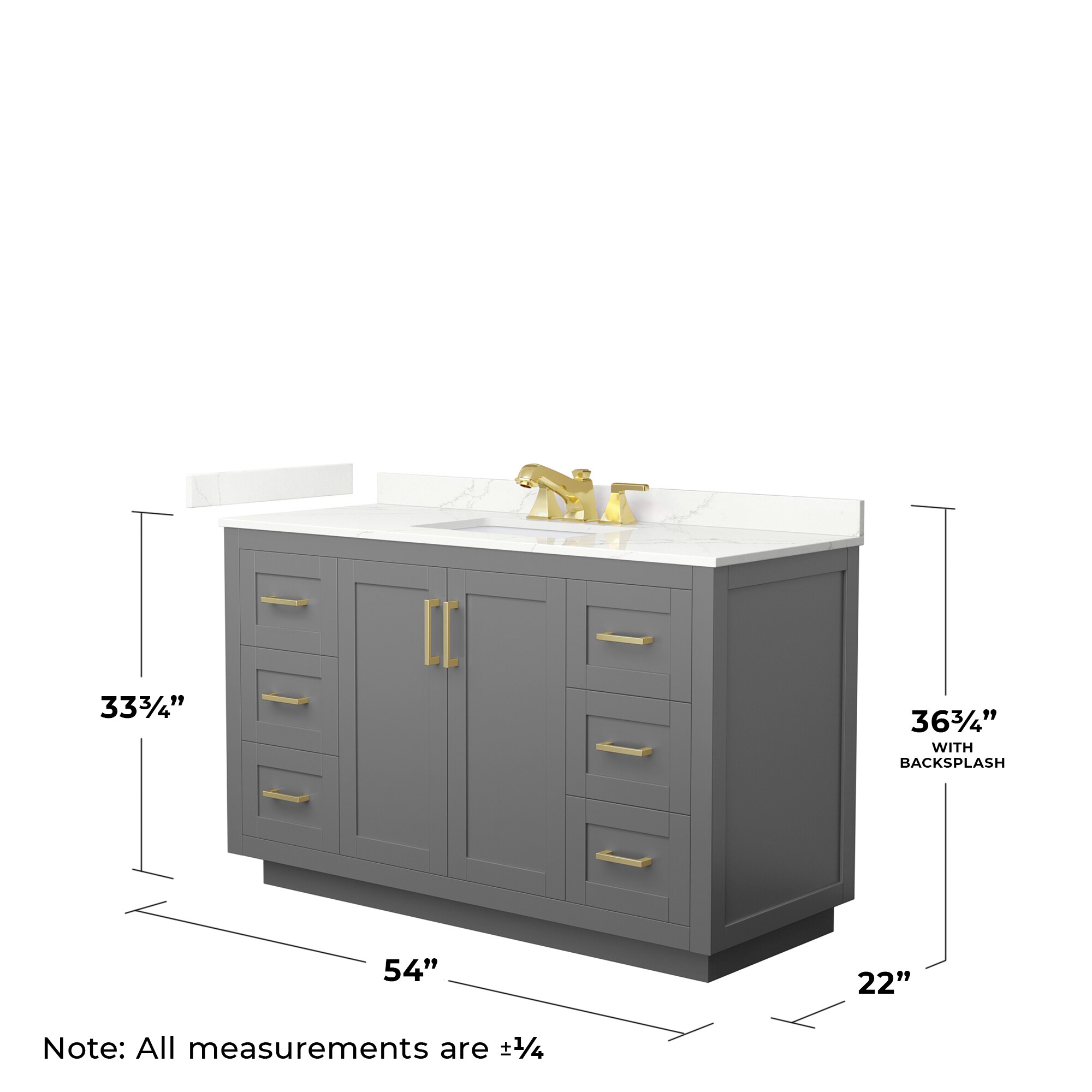 Wyndham Collection WCF292954SGGGTUS3MXX Bath-Vanity-Combo - View #5