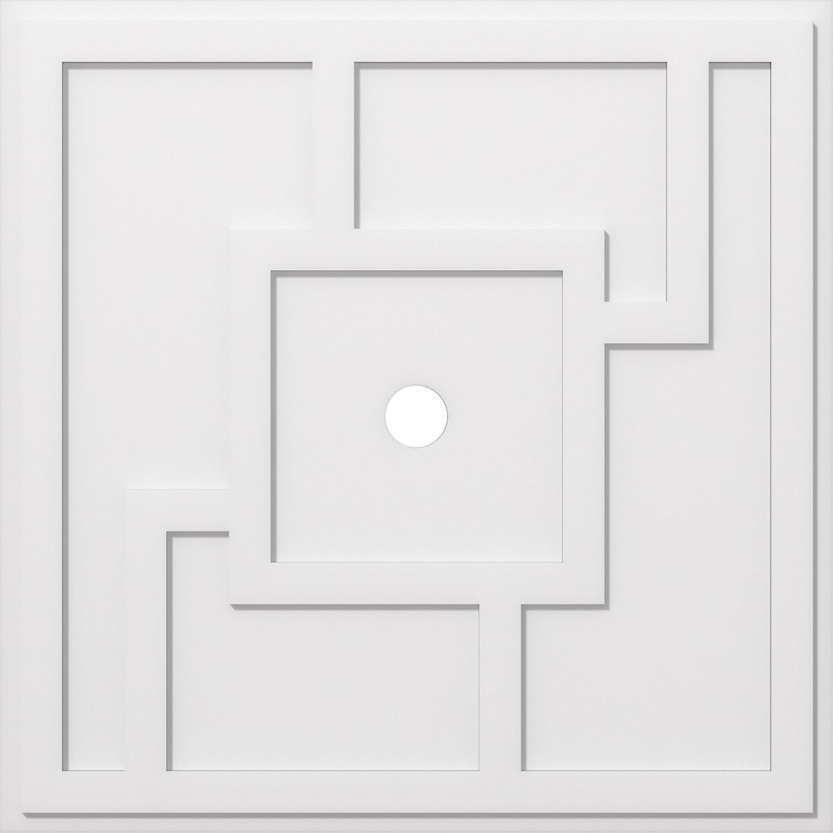 Ekena Millwork CMP40KX-03000 Knox 40-Inches W x 40-Inches L Contemporary White PVC Whole Ceiling Medallion