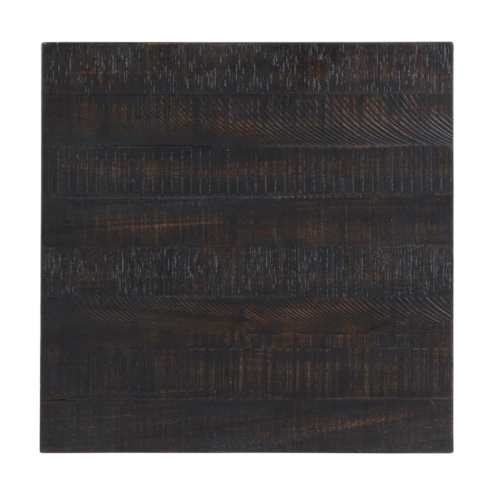 Espresso Brown Square Wood End Table with Drawer
