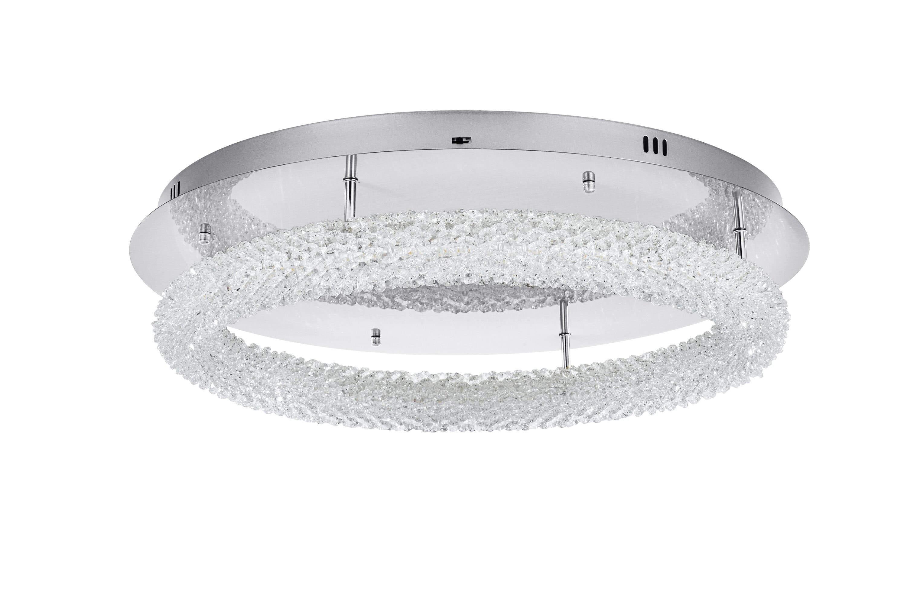 Bowen 26'' Chrome Crystal LED Flush Mount Light