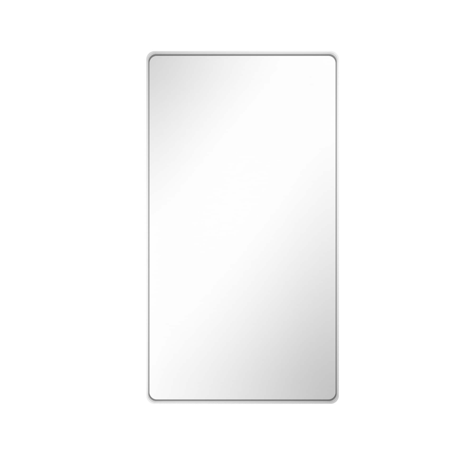 Boyel Living 30 in W x 55 in L White Rectangular Aluminum Framed Wall Bathroom Vanity Mirror