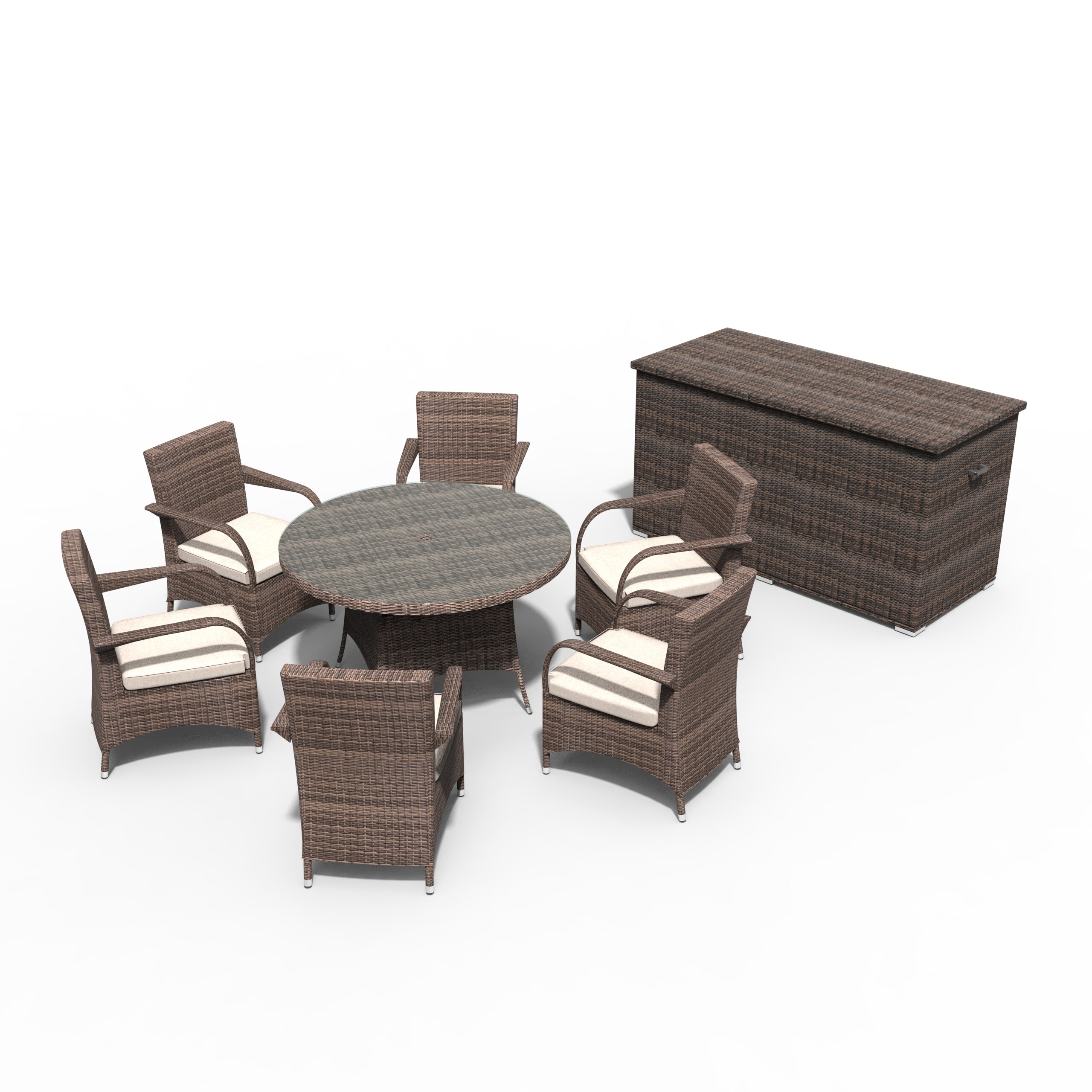 Direct Wicker DWD-1122&3256B-BR Patio-Dining-Sets - View #2