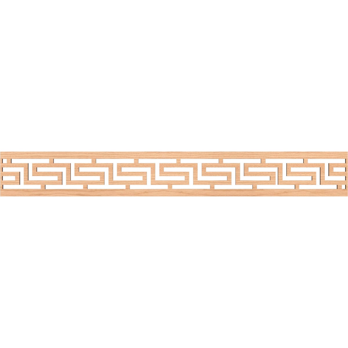 Ekena Millwork MLDA06X46TULHI Tulum Fretwork Flat Trim 6-in x 3.86-ft Hickory Brown Unfinished 2156554 Pierced Wall Panel Moulding