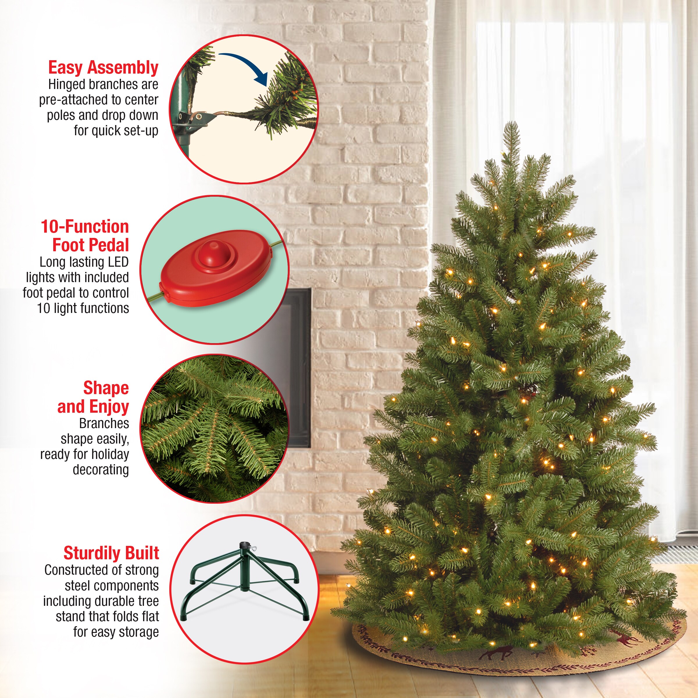 National Tree Company PEND2-300D-50 Artificial-Christmas-Trees - View #6