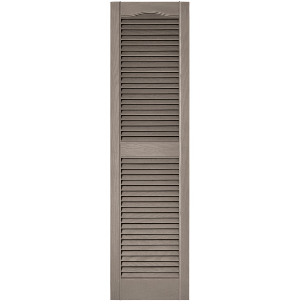 Vantage 14.563-in W x 51.75-in H Clay Louvered Exterior Shutters in the ...