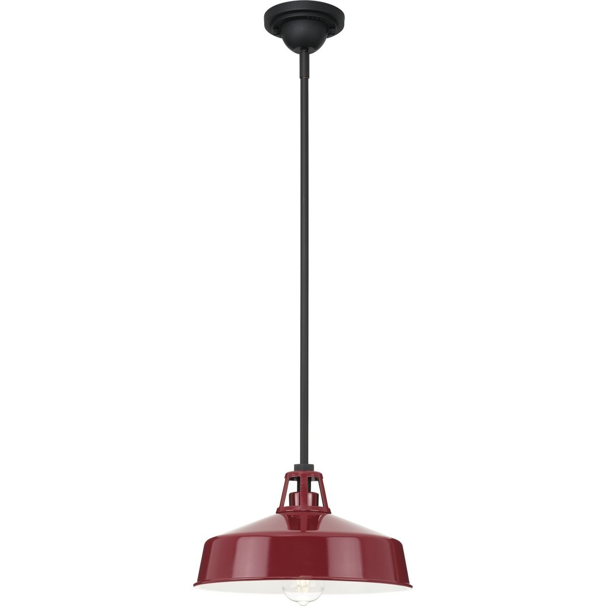 Cedar Springs Red and White Glass Outdoor Hanging Light