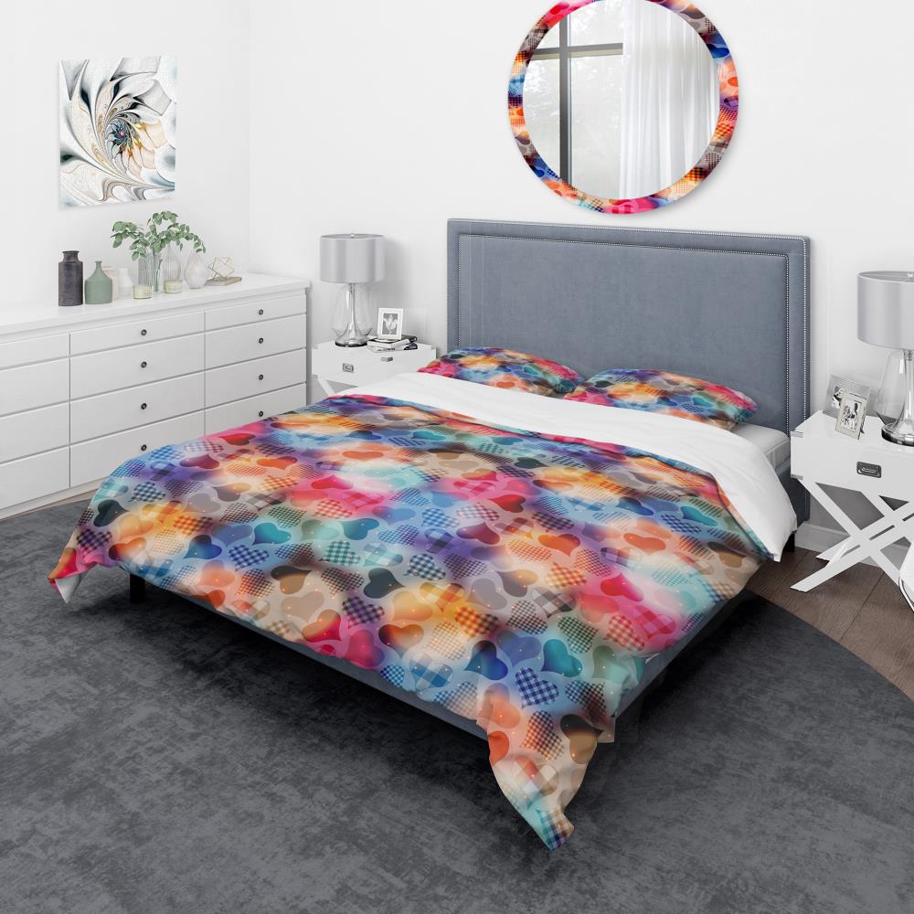 Designart BED19307-T 3 -Piece Blue Twin Duvet cover Set