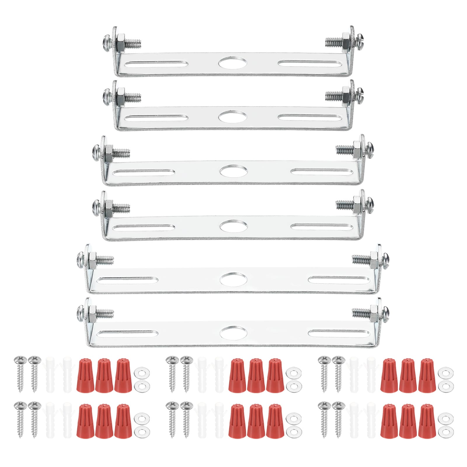 PATIKIL 6 Set 3.54inch 3.94inch 4.53inch Universal Light Fixture Mounting Bracket Kit 6 Set Light Crossbar Ceiling Light Plate with Screw for Wall Light Ceiling Light Pendant Chandelier