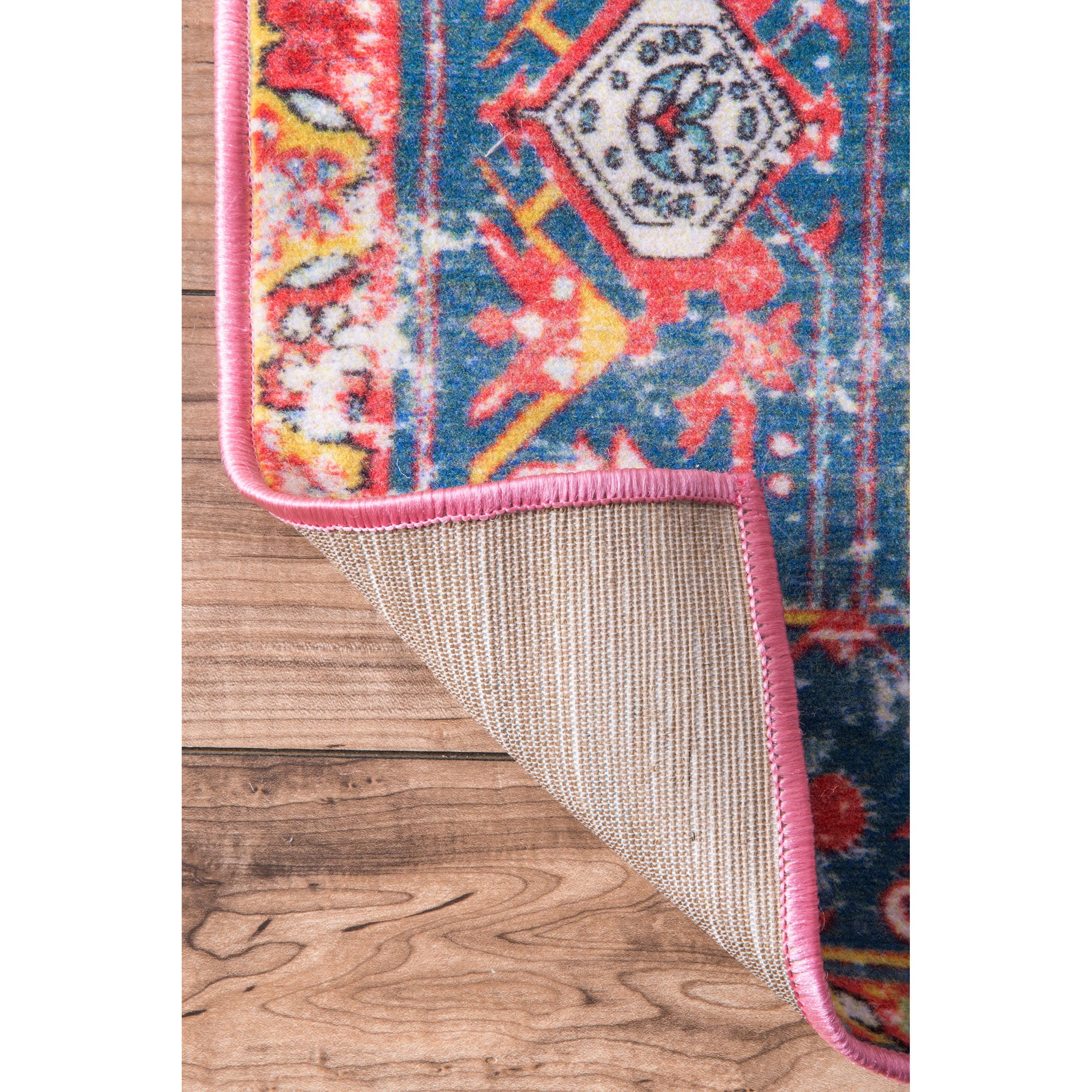 Elysian Red Synthetic 5' 5" x 8' Easy-Care Area Rug