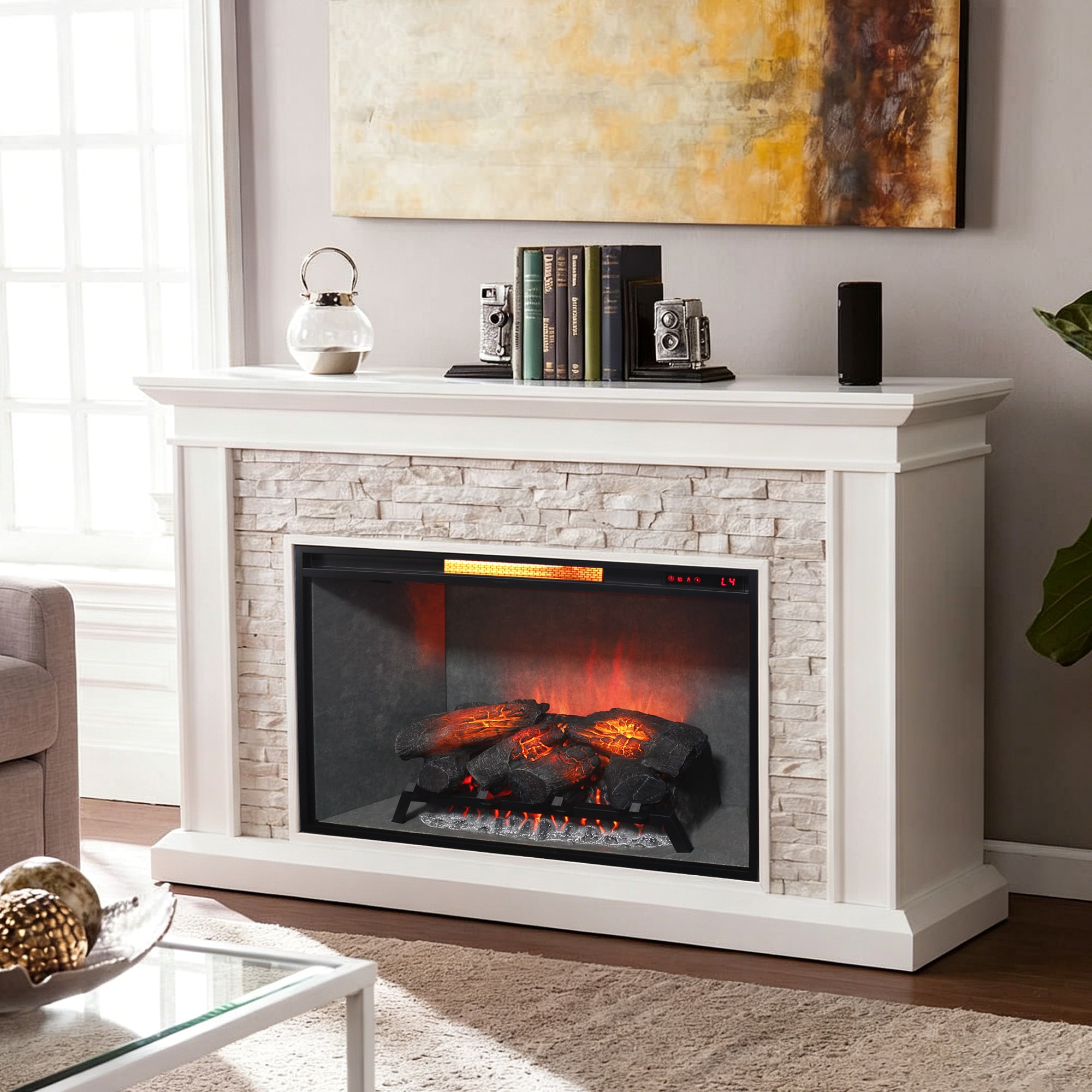 Cuschoice LWH-55-AW Electric-Fireplace-Fireboxes - View #3