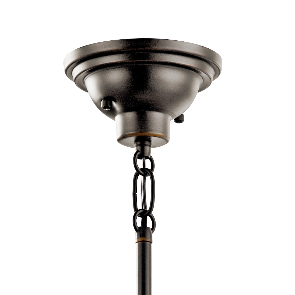 Vintage Bronze 12" Cone Glass Pendant Light with Down Lighting