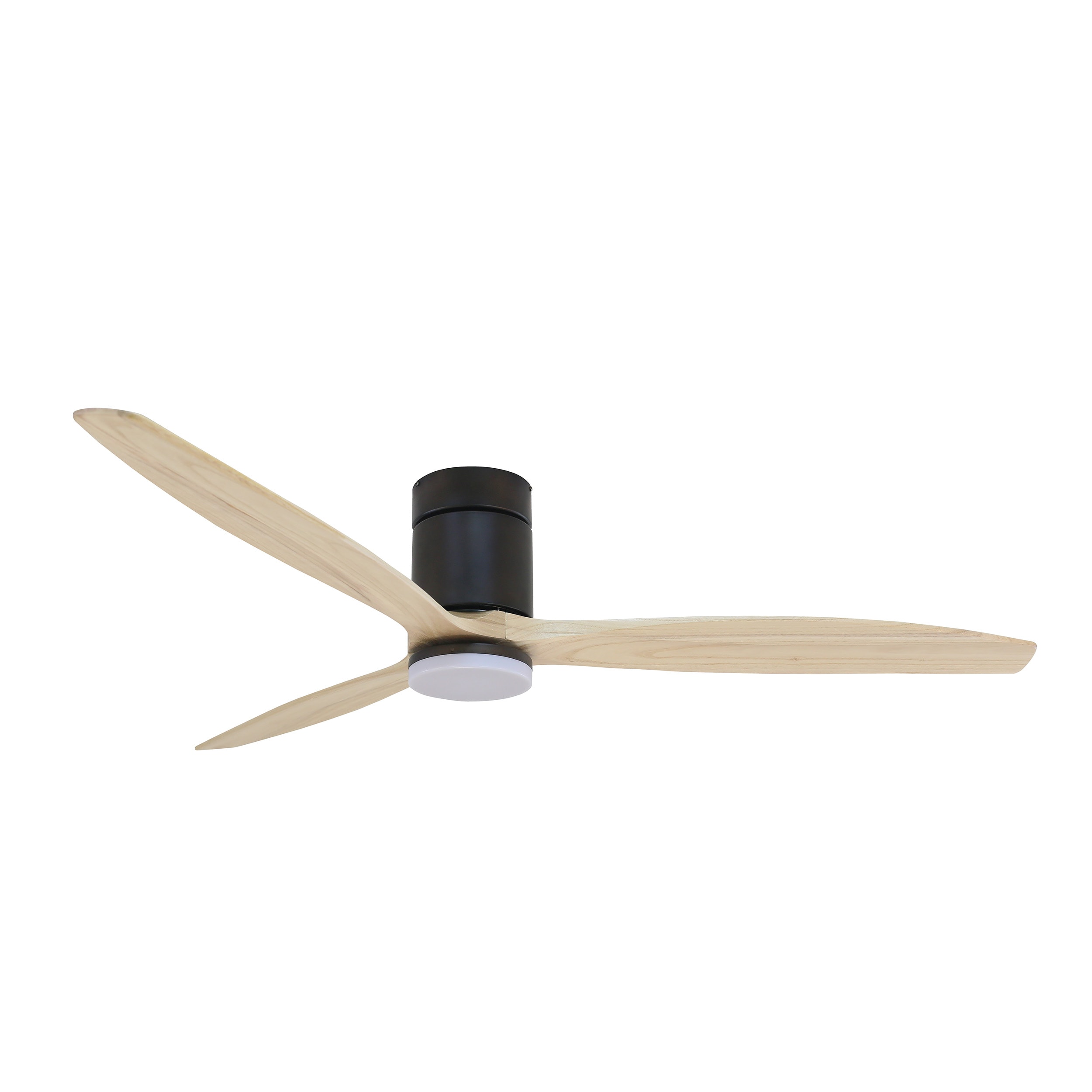 Forno Voce CF00266-ORR Tripolo 66-in Integrated LED Downrod or Flush Mount Smart Bronze with Light brown Blades Propeller Ceiling Fan With Light - Remote Included ( 3 -Blade )
