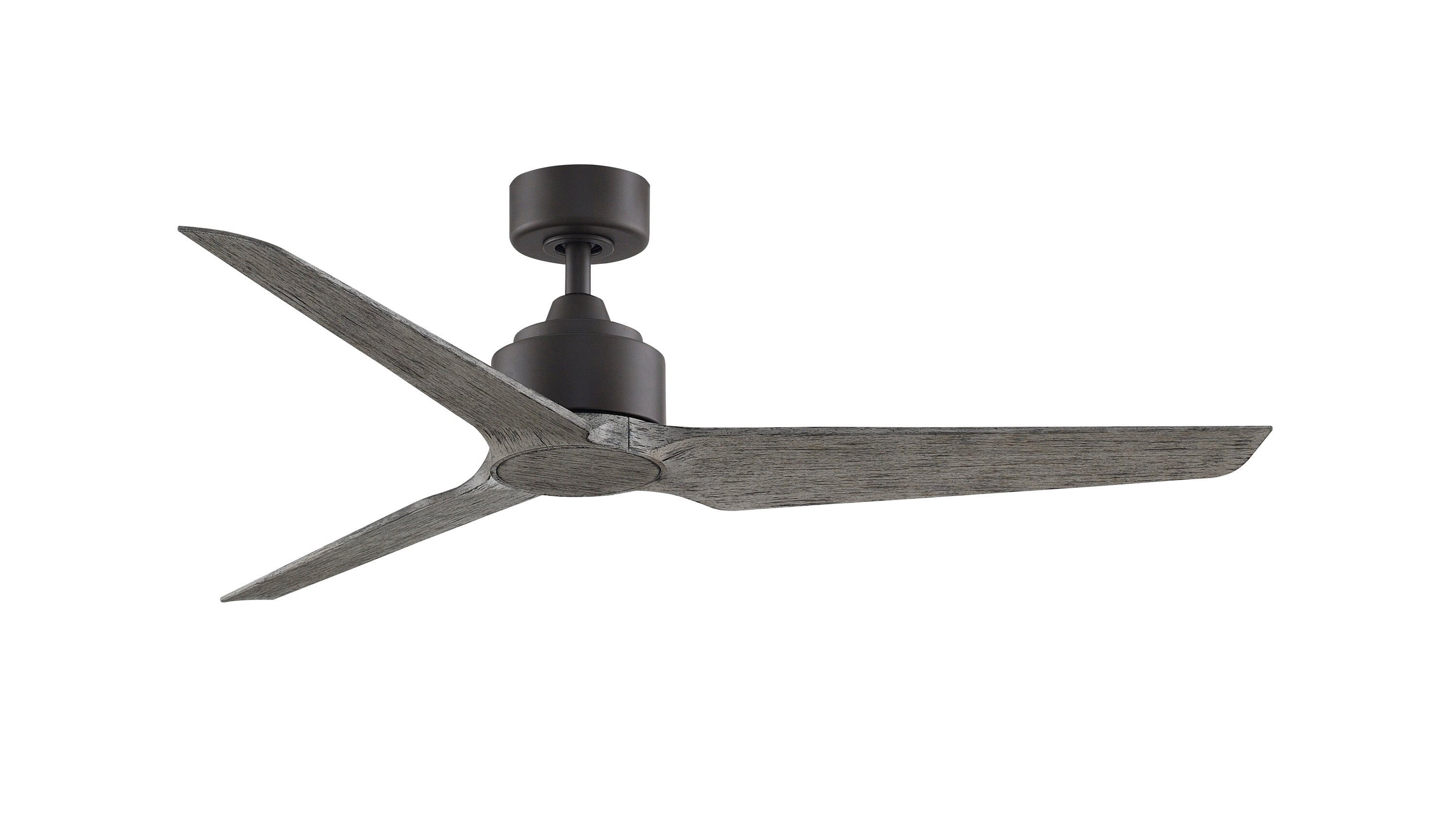 Fanimation TriAire Custom 56-in Matte Greige with Weathered Wood Blades Indoor/Outdoor Smart Propeller Ceiling Fan Light Kit Compatible and Remote (3-Blade) FPD8514GRW-56WEW Sansujyuku sansujyuku.com