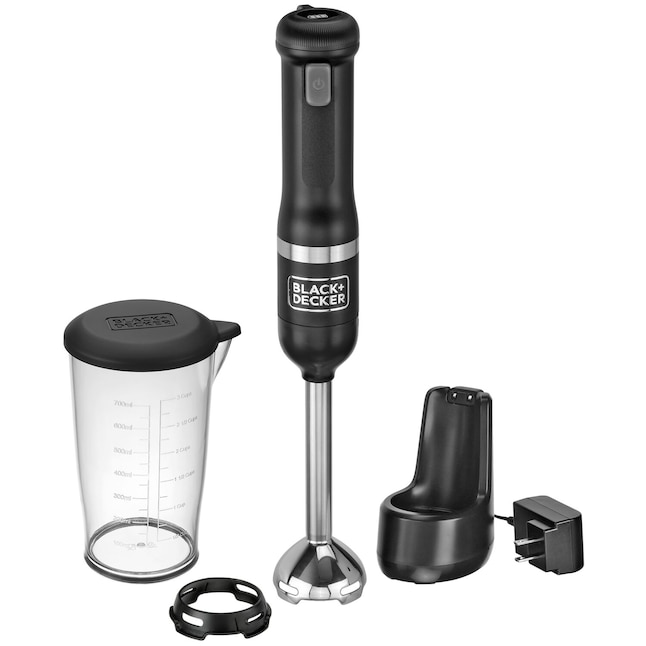 BLACK+DECKER 5-Speed Black 220-Watt Immersion Blender with Accessory Jar in  the Immersion Blenders department at