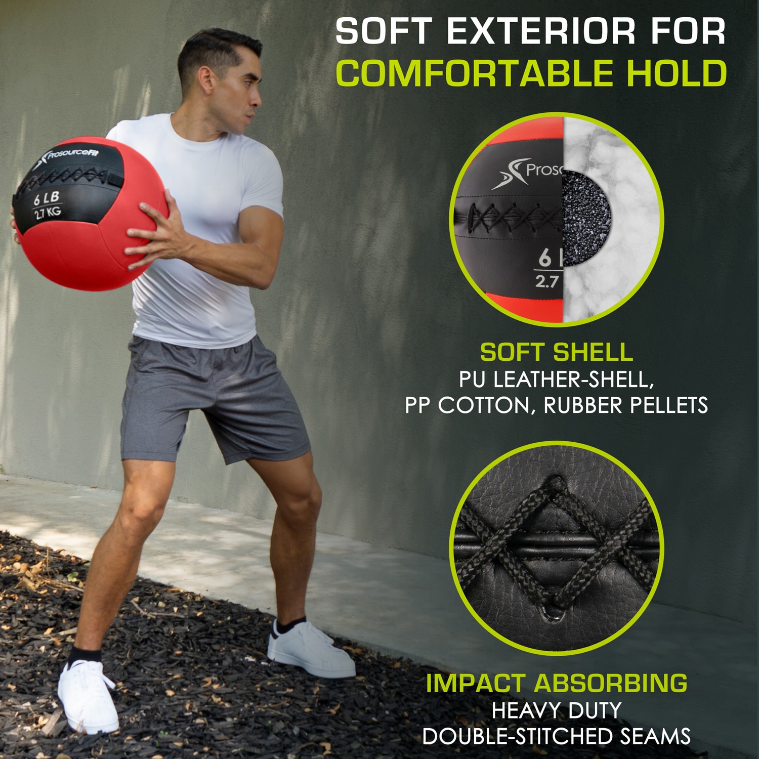 ProsourceFit PS-2210-MWB-6LB Medicine-Balls - View #3