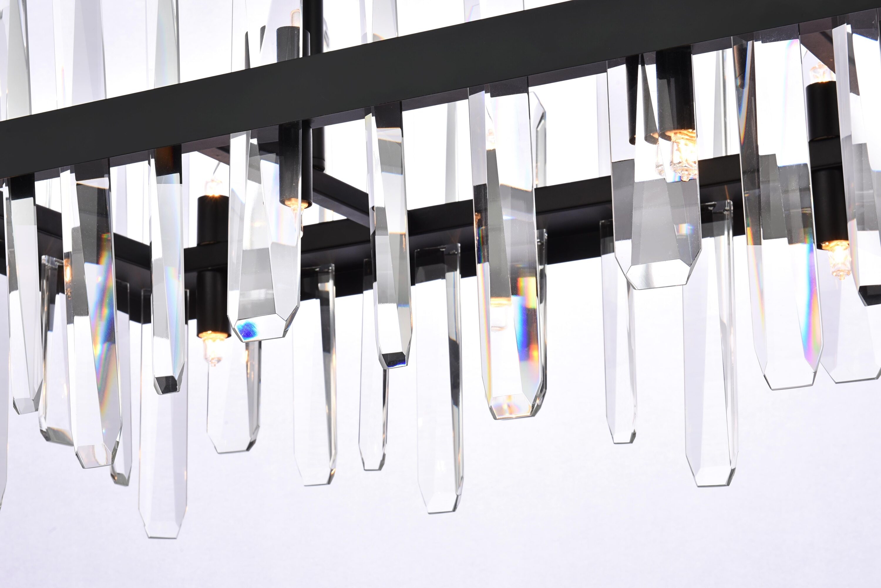 Serena Modern Black Crystal 16-Light Chandelier with Dimmable Feature