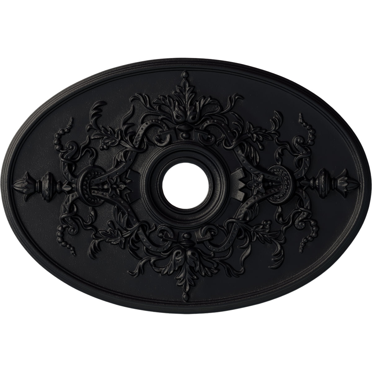 Ekena Millwork CM21X30ALSGS Alexa 21.25-in W x 30.75-in L Painted Steel Gray Polyurethane Whole Ceiling Medallion