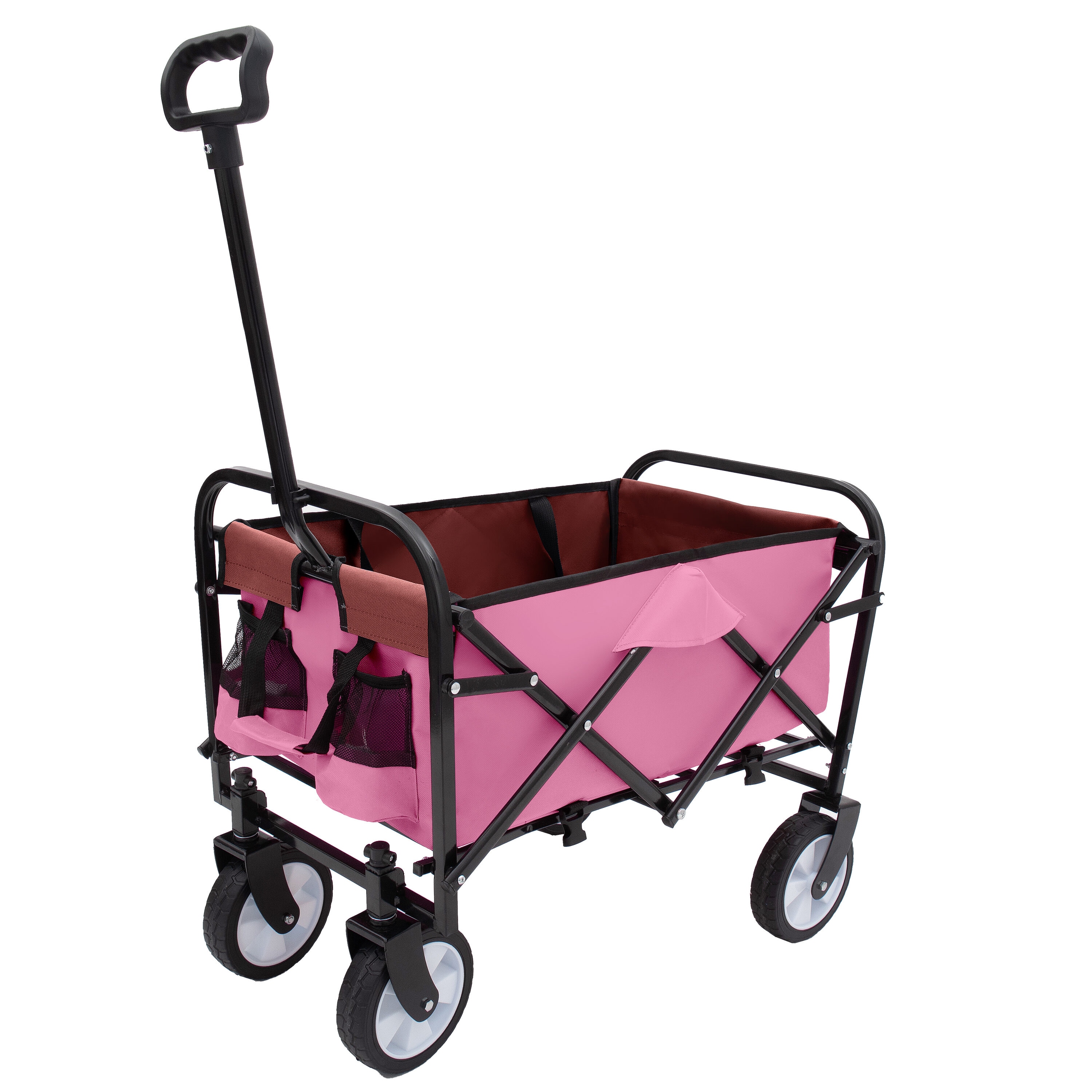 Maocao Hoom JLP210080 Foldable Wagon Cart with strapping system 2.1-cu ft Steel Folding Yard Cart