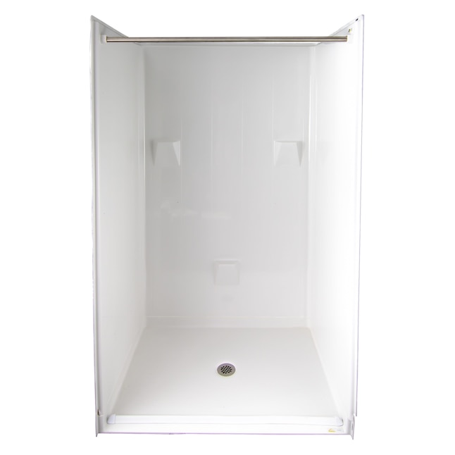 Bartlett Barrier Free Shower White, Shower Surround Kit With Seat