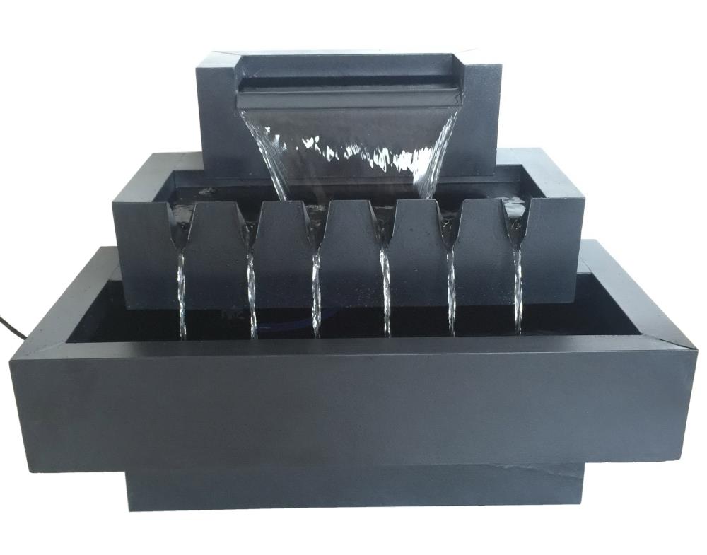 Hi-Line Gift 79532 26.4-Inches H Metal Water Tabletop Outdoor Fountain Pump Included
