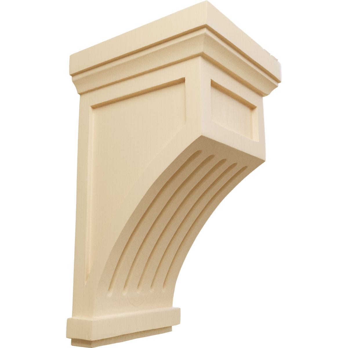 Ekena Millwork COR07X07X13FLMA 7-in x 7.5-in x 13-in Unfinished Maple Wood Paintable/Stainable Corbel