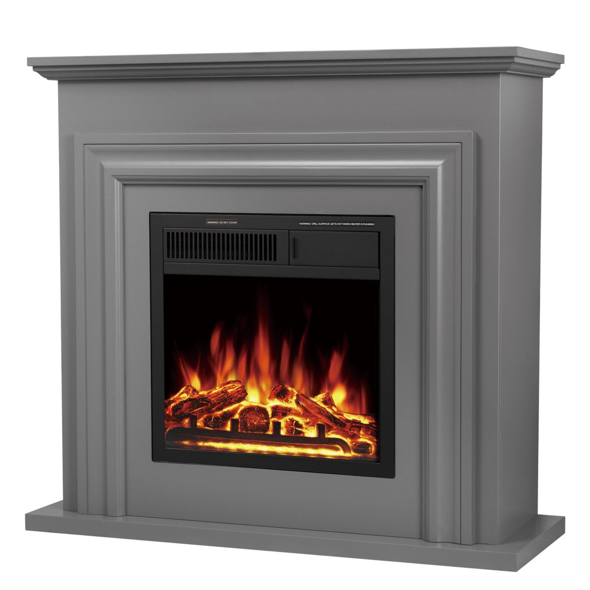 Antarctic Star LSAS-SM1804G 36.17-in W Grey Free standing Infrared quartz Corner or flat wall Electric Fireplace with Remote Control Included