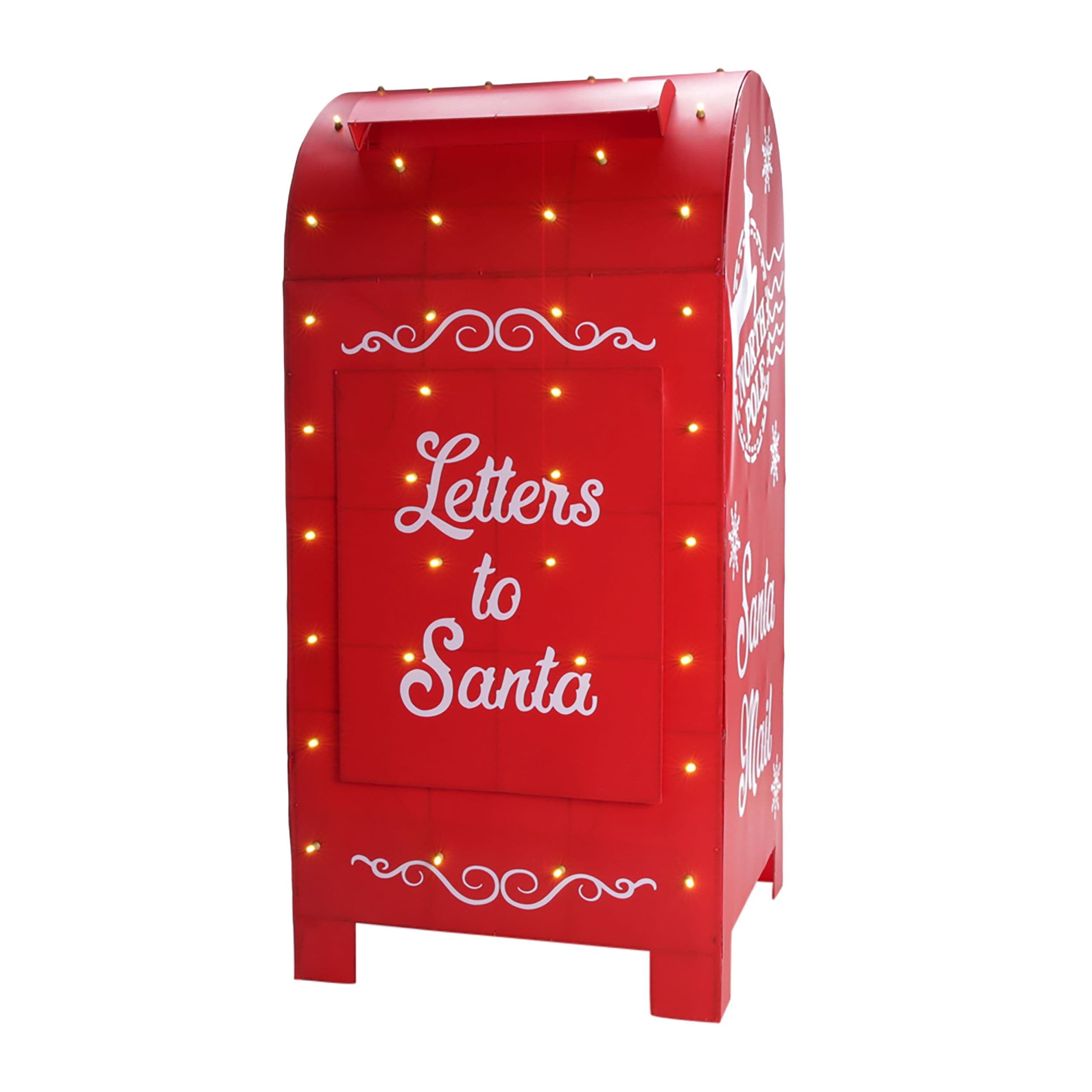 Holiday Living 60 Inch Letters to Santa Mailbox with Clear LED Lights